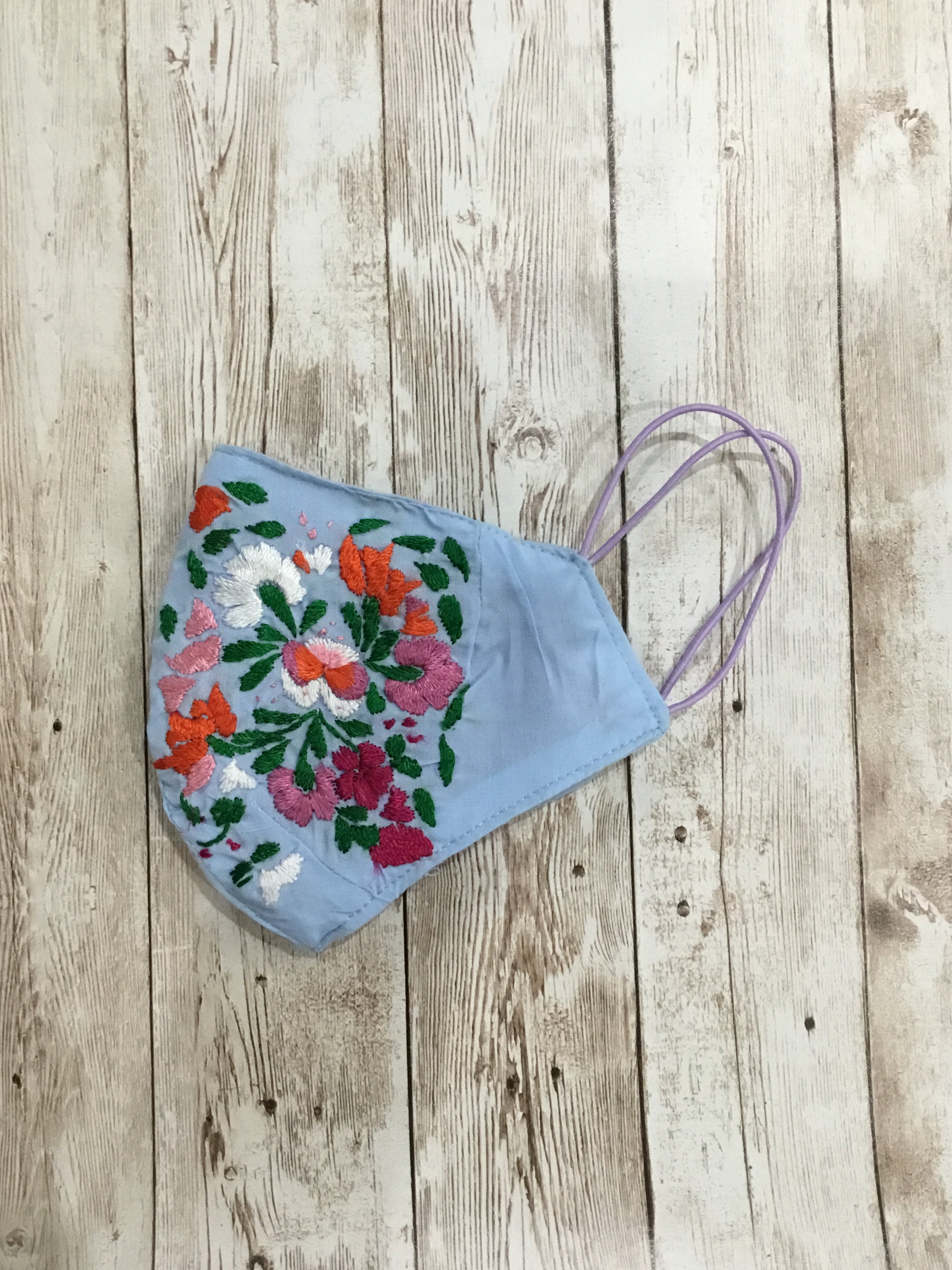 Hand Embroidered Adult Face Masks