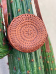 7" Round Leather Purse