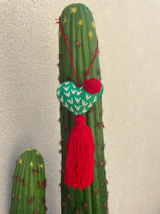 RED Heart Cactus Tassel