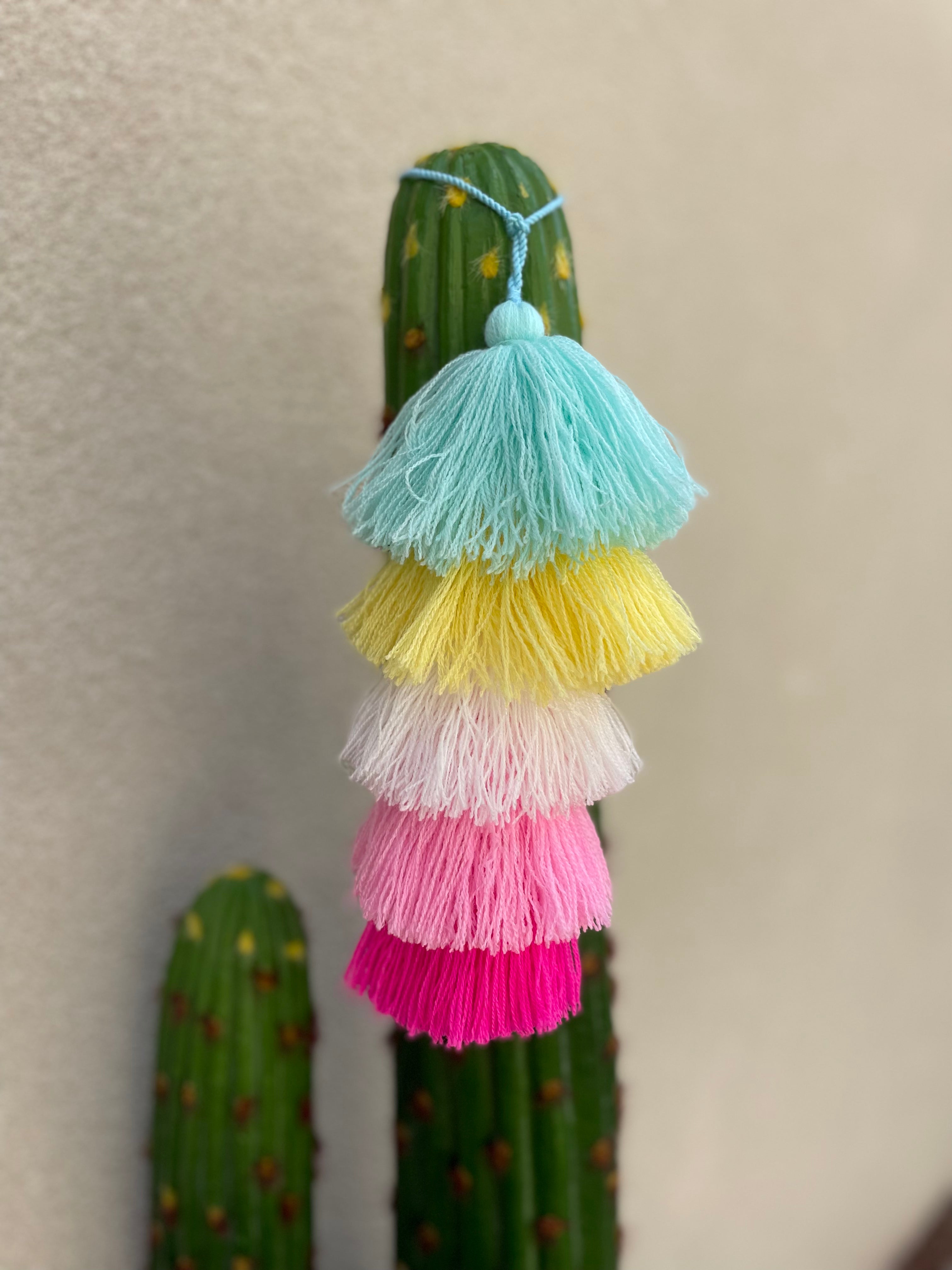 Large 4 Tier Pastel Tassel