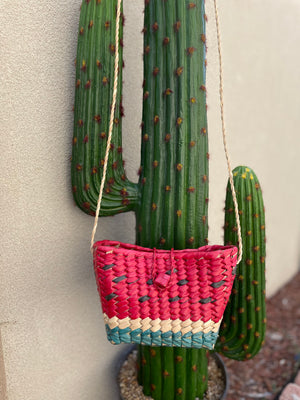 Woven Fruit Crossbody