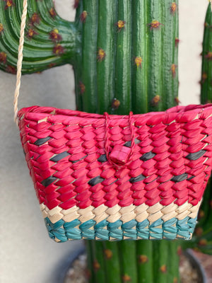 Woven Fruit Crossbody