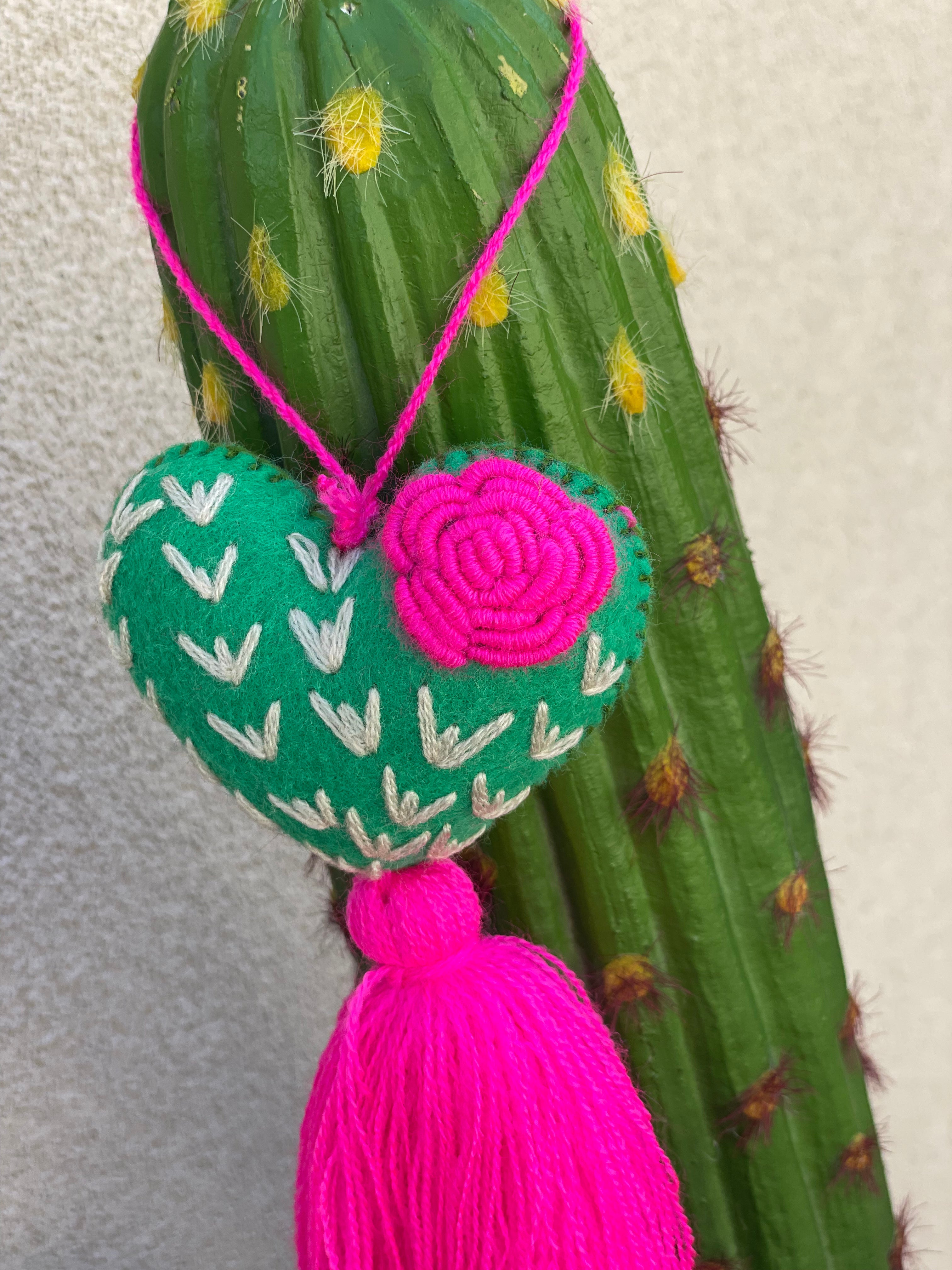 Hot Pink Cactus Heart